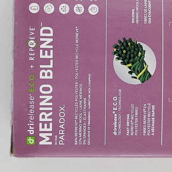 PARADOX Women's Black Merino Blend Legging Performance BaseLayer Drirelease Sz L - Picture 6 of 9